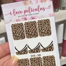 Película de unha cartela com 12 adesivos DVS - 155 animal print  Adesivos,películas,unhas,nails art,unhas decoradas, decoração de unhas