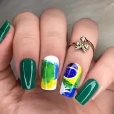 Adesivos de unhas Copa do mundo Brasil cartela com 12 películas CPM - 1033  /Adesivos,películas,unhas,nails art,unhas