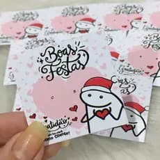 20 Tag (SEM FUROS) para brincos natal - FN 05 mimo cliente, mini cartão agradecimento, natalino, natal, flork