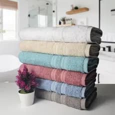 Kit 5 Toalhas de Banho Grossa Grande Lisboa 76x150cm 430g/m² Fio 100% Algodão