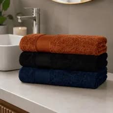 Kit 03 Toalha de Banho Grossa Fio Penteado 500g/m² Macia Grande Resistente 70x140cm