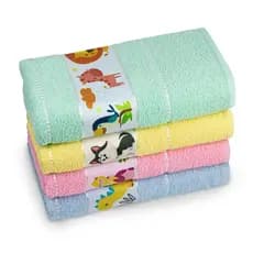 Kit 2 Toalhas de Banho Kids Infantil Menina Menino 100% Algodão Macia com Desenho Estampa