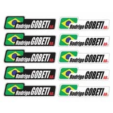 20 Adesivos Personalizado Nome+tipo Sanguineo Bike Capacete