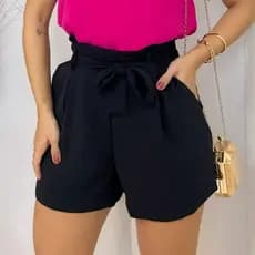 Short Curto Feminino com Cinto 2024 056