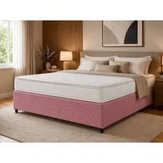Saia Box Matelada para Cama Solteiro Casal Queen e King – Capa Protetora para Base de Colchão Várias Cores