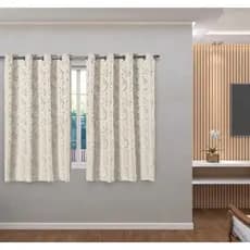 Cortina Jacquard Sala E Quarto 3 00mts X 2 50mts Esticado Quarto e Sala