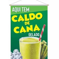 Banner Caldo de Cana Tamanho 40X50CM IMPRESSÃO DIGITAL
