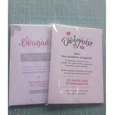 Folheto de agradecimento ao cliente tamanho 10x14 papel sulfite cartão de envio