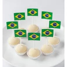 Topper para docinho Bandeira do Brasil - Copa do mundo 2026