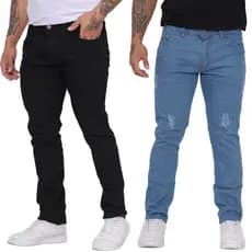 Kit 2 Calças Jeans Masculina C/ Lycra Tamanho 36 ao 46 Envio Imediato