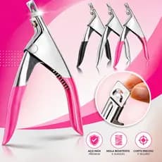 Alicate Cortador de Tips Unha Postiça Gel Acrigel Profissional Alongamento Manicure