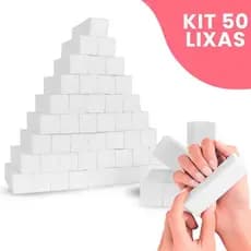 LIXA BLOCO - Kit 250 Lixas Bloco Polidora Para Unhas Gel Porcelana Polimento de Unha