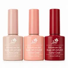 Kit 3 Esmaltes de Unhas em Gel Master K&S e lirio LED UV COLEÇÕES soak-off 10ml kit Manicure