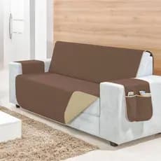 Protetor de Sofá 4 Lugares Dupla Face com Porta Objetos Promoção
