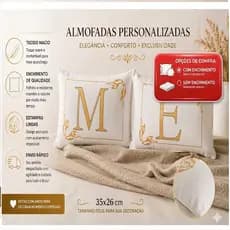 Par de Almofadas Personalizadas para Casais 2pcs- Decoração Cama Posta-Envio Imediato