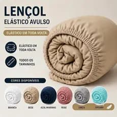 Lençol Elástico Avulso 400 Fios Toque Macio Casal Queen Solteiro