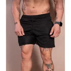 Bermuda Dryfit academia com shorts de compressão
