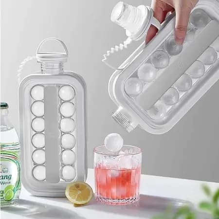 Garrafa Squeeze Forma de Gelo Cubos Portátil Silicone