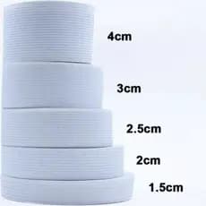 1CAIXA Fita Elástica Branca para Cintura de Calça Jeans Moletom e Bermuda 25Metro 15/20/35/40/50MM