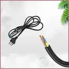 KIT10/20/30un Granfei Cabo Elétrico 3G 0.75mm² Com Conector 3 Pinos  OPÇÕES DE COMPRIMENTO 0.9m 1.9m 2.9m Granfei