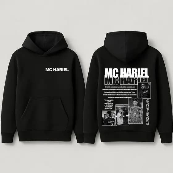 Blusa Moletom Mc Hariel Musica Cantor Haridade Biografia Letra Funk Conciente 322