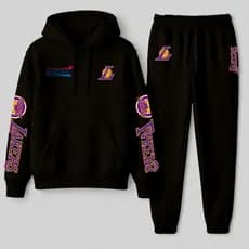 Kit Conjunto Moletom Canguru e calça moletom Com Capuz Basquete LA Streetwear nb  LANÇAMENTO