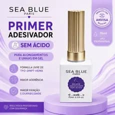 Primer Adesivador Sem Ácido SeaBlue 15ml Para Alongamento Unha Gel