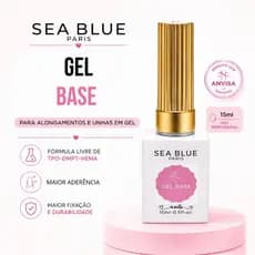 Gel Base SeaBlue 15ml Led UV Base Para Unha Gel Alongamento Alta Fixação com Anvisa