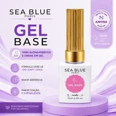 Base Gel SeaBlue 15ml Alongamento Unha Gel UV LED Alta Resistência