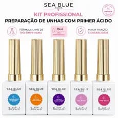 Kit Preparação 5 Itens Unhas Gel Blindagem Com Desidratador Adesivador Primer ácido Base Top Coat