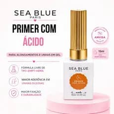 Prime Ácido SeaBlue 15ml Preparador Unha Gel Acrílico Alongamento Alta Fixação e Profissional