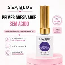 Prime Adesivador Sem Ácido SeaBlue 15ml  Adesivador Unha Gel Alongamento com Anvisa