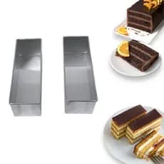 KIT 2 FORMAS RETANGULARES PARA PÃO CASEIRO BOLO 30X10X10 ALUMÍNIO ASSADEIRA SLICE CAKE FATIA PERFEITA
