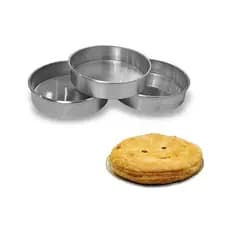 Kit 3 Formas Redondas De Bolo Torta Assadeiras Baixas Fundo Fixo 20X5