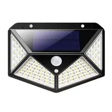 LUMINARIA SOLAR DE PAREDE 100 LEDS SENSOR DE MOVIMENTO