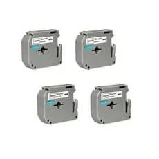 Kit 4 Fitas Brother MK231 PT-70 PT-80 PT-90 Compatível 12mm Branco Preto