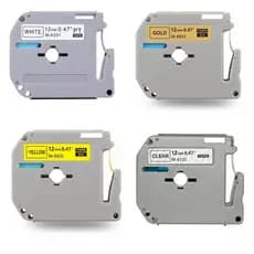 Kit 4x Fita Rotuladora Mk-231 Coloridas Compatível Pt-70 Pt-80 Pt-90