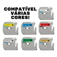 Kit 5 Fitas Mk-231 Rotuladoras Compatível Várias Cores 12mm