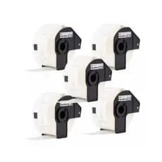 5x Etiqueta Térmica Dk-11208 Dk-1208 Ql-810w C/ Suporte 400 Etiquetas