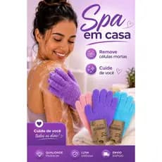 Kit par de luvas esfoliantes GROSSA PREMIUM kit spa luva par de luvas grossas spa em casa remove células mortas