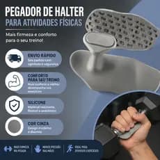 Luva de Academia Cinza - Grip Antiderrapante, Conforto e Proteção para Treinos