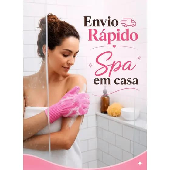 Kit 2 Luvas esfoliantes banho luva banho colorida Estimula Renovação Celular, Melhora Textura e Ativa Circulação