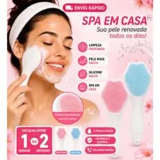 Escova Limpeza Massagem Facial Silicone azul rosa escova pata de gato skin care escova silicone rosto limpar