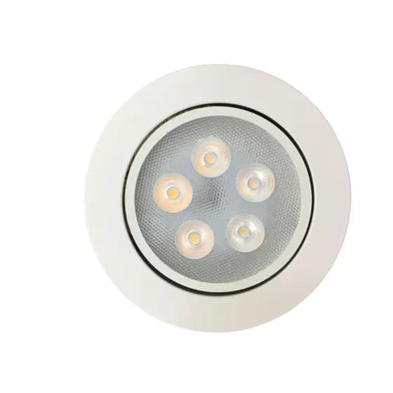 Kit 10Pçs Spot Led Direcional Embutir Sanca 5w Redondo Branco Frio Bivolt