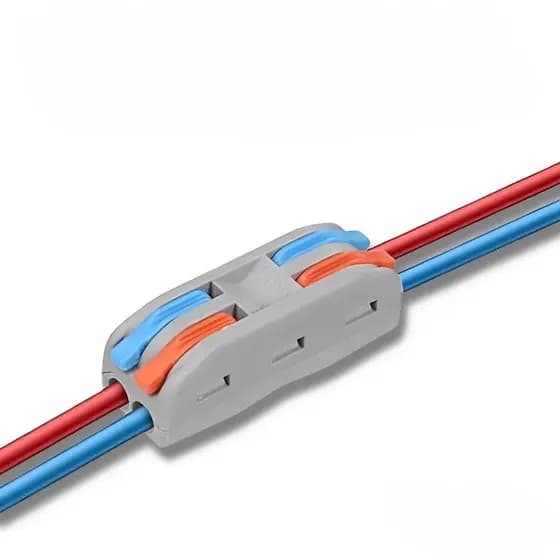 Kit 100 Peças Conector de Pressão Emenda Dupla Para Fios Conector Engate Rápido