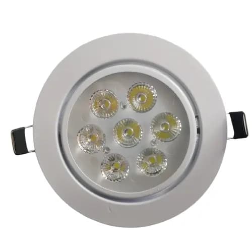 Kit 8 Spot De Led 7w Redondo Direcional Embutir Sanca Bivolt