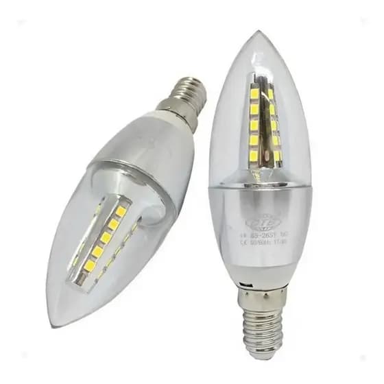 Lâmpada Led Vela 4w Bivolt Base E14 Branco Frio 6500k
