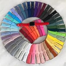 Pulseira silicone Lisa para Smartwatch 38/40/41/42/44/45/49 smartwatch pulseira
