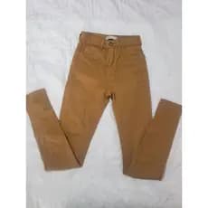 Calça Skinny Feminina Caramelo Com Elastano Cintura Média Alta Seminova - Renner