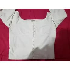 Blusa Feminina Linho Branco  Tam M - blusa feminina linho, blusa branca feminina, blusa romântica